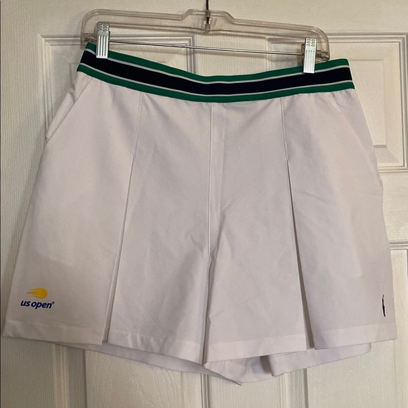 NWT White US Open Polo Ralph Lauren Official Women's Shorts Pleated Skort